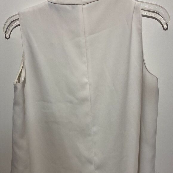 Zara Women's White High Neck Sleeveless Solid Blouse White Size Small - Picture 4 of 8